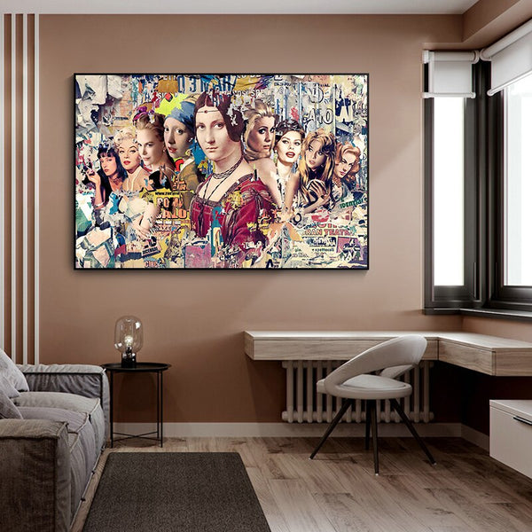 Marilyn and Mona Poster: Iconic Collaboration-Wall Posters