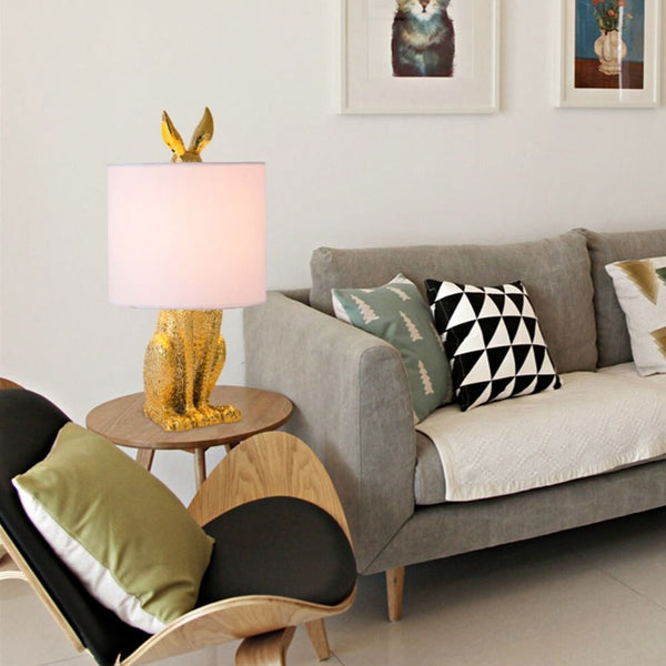 Masked Rabbit Resin Table Lamp - Illuminate Your Space-Table Lamp