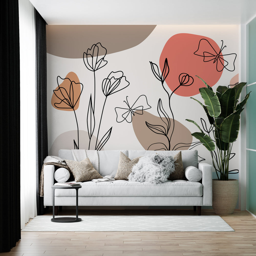 Matisse Floral Art Wallpaper Mural - Genuine Quality-Flower & Leaf Wallpaper