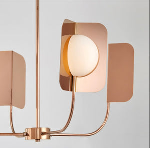 Metal Leaves Globe Chandelier - Stunning Lighting Fixture-Ceiling Chandelier