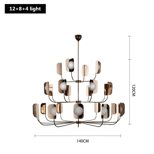 Metal Leaves Globe Chandelier - Stunning Lighting Fixture-Ceiling Chandelier