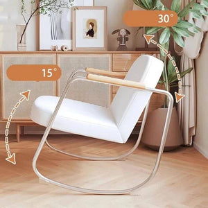 Metal Minimalist Rocking Lounge Chair - Modern Style-Recliners