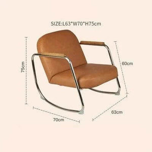 Metal Minimalist Rocking Lounge Chair - Modern Style-Recliners