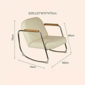 Metal Minimalist Rocking Lounge Chair - Modern Style-Recliners