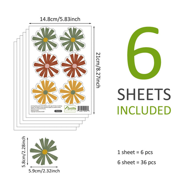 Metallic Daisy Wall Stickers - Removable Vinyl Decal for Nursery & Kids Room Decor-