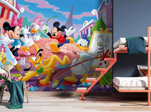Mickey & Minnie in the House Kids room Wallpaper-Kids Room Wallpaper
