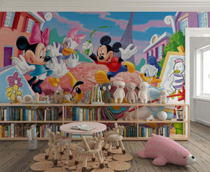 Mickey & Minnie in the House Kids room Wallpaper-Kids Room Wallpaper