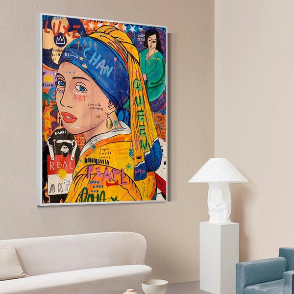 Milkmaid Graffiti Wall Art: Bold and Unique Décor-Wall Posters