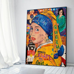 Milkmaid Graffiti Wall Art: Bold and Unique Décor-Wall Posters