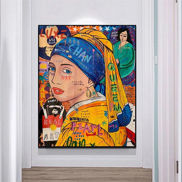 Milkmaid Graffiti Wall Art: Bold and Unique Décor-Wall Posters