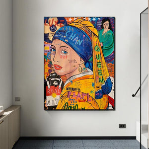 Milkmaid Graffiti Wall Art: Bold and Unique Décor-Wall Posters