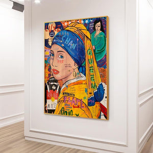 Milkmaid Graffiti Wall Art: Bold and Unique Décor-Wall Posters