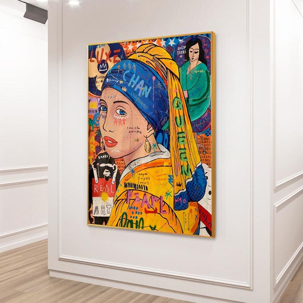 Milkmaid Graffiti Wall Art: Bold and Unique Décor-Wall Posters