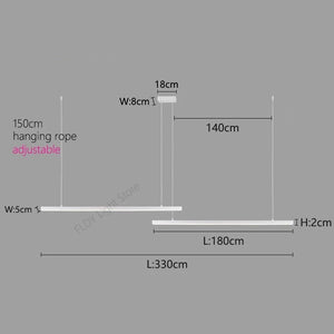 Minimalist Aluminium LED Bar Light-Kitchen Island