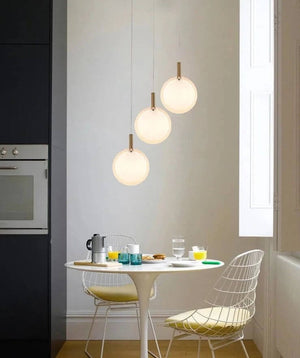 Minimalist Glass Stone Pendant Staircase Chandelier Lighting-Staircase Chandelier