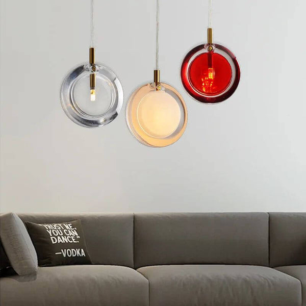 Minimalist Glass Stone Pendant Staircase Chandelier Lighting-Staircase Chandelier