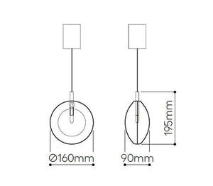 Minimalist Glass Stone Pendant Staircase Chandelier Lighting-Staircase Chandelier