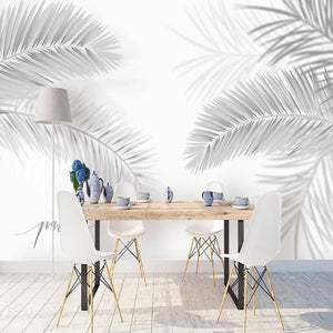 Minimalist Harmony Workspace Mural Wallpaper-Flower & Leaf Wallpaper
