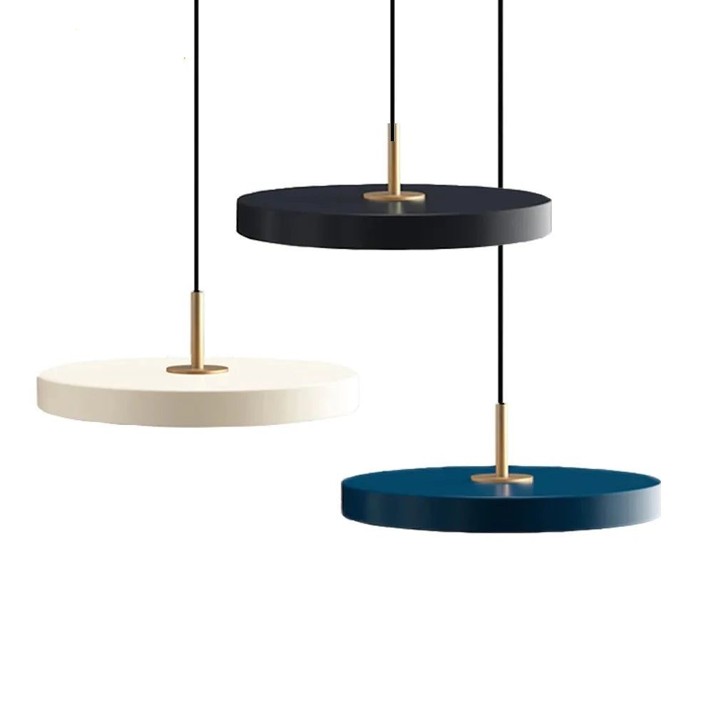 Minimalist Metal Plate Asteria Pendant Hanging Light-Pendant Lights