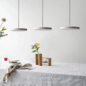 Minimalist Metal Plate Asteria Pendant Hanging Light-Pendant Lights