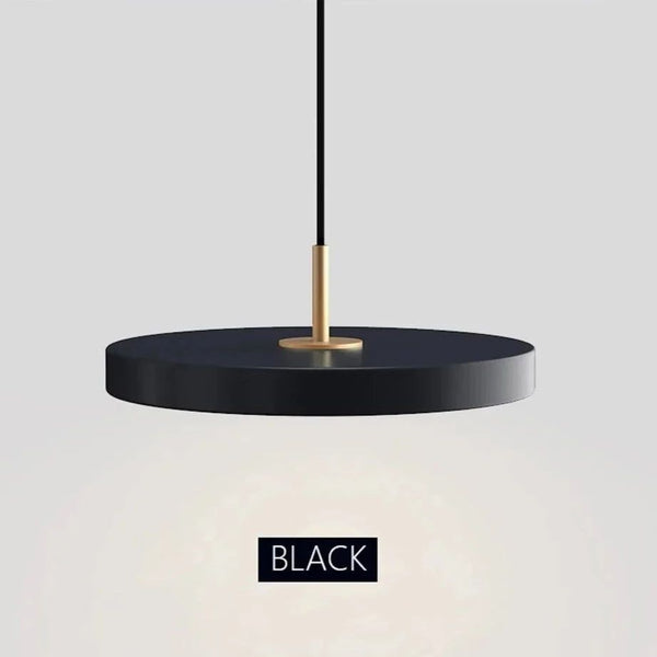 Minimalist Metal Plate Asteria Pendant Hanging Light-Pendant Lights