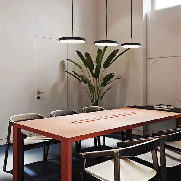 Minimalist Metal Plate Asteria Pendant Hanging Light-Pendant Lights