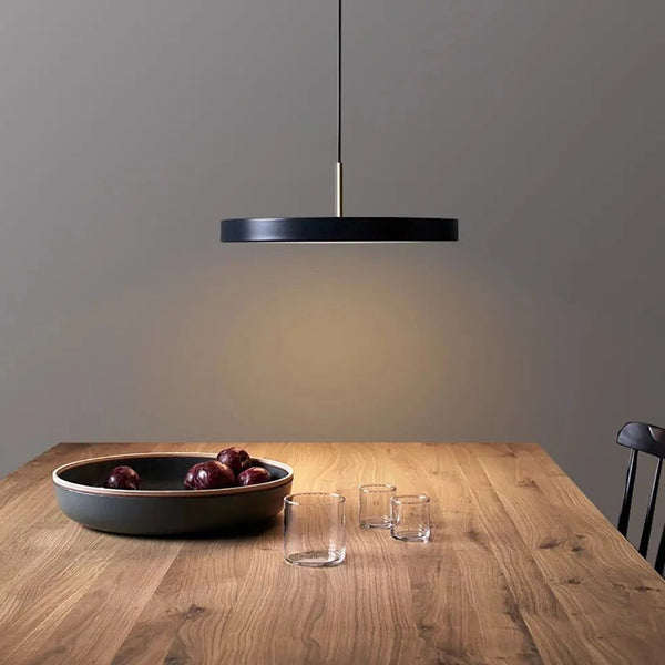 Minimalist Metal Plate Asteria Pendant Hanging Light-Pendant Lights