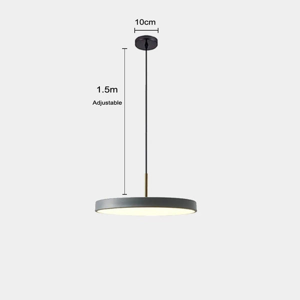 Minimalist Metal Plate Asteria Pendant Hanging Light-Pendant Lights