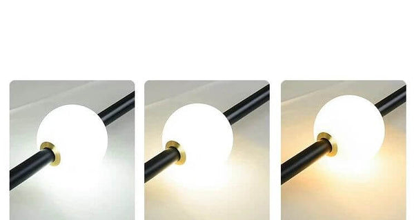 Minimalist Pole Globes Pendant Staircase Chandelier-Staircase Chandelier