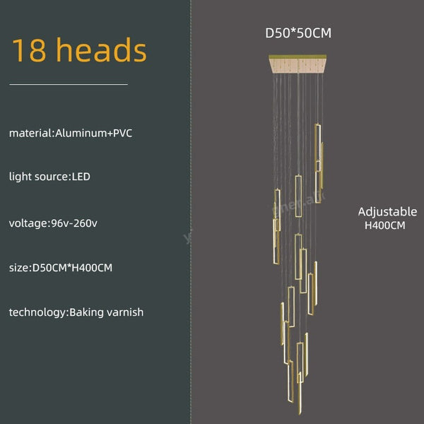 Minimalist Staircase Chandeliers - Elevate Your Space-Staircase Chandelier