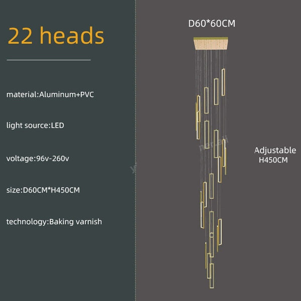 Minimalist Staircase Chandeliers - Elevate Your Space-Staircase Chandelier