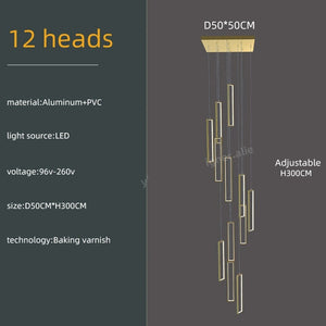 Minimalist Staircase Chandeliers - Elevate Your Space-Staircase Chandelier