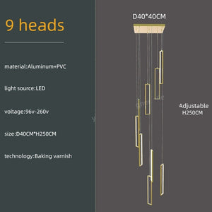 Minimalist Staircase Chandeliers - Elevate Your Space-Staircase Chandelier