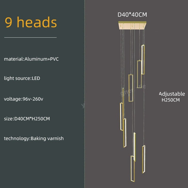 Minimalist Staircase Chandeliers - Elevate Your Space-Staircase Chandelier