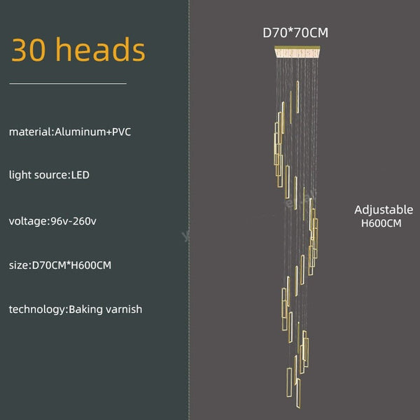 Minimalist Staircase Chandeliers - Elevate Your Space-Staircase Chandelier