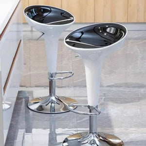 Minimalist Swivel Simple Back Bar Chair-Bar Stools