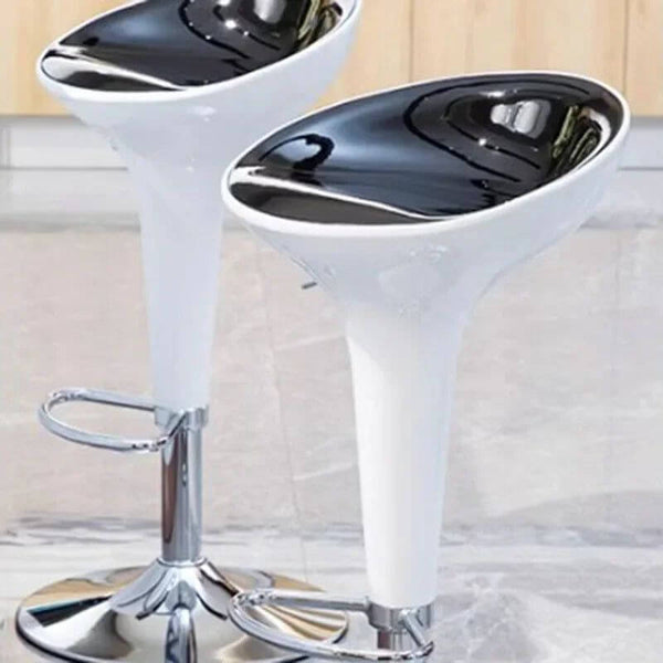 Minimalist Swivel Simple Back Bar Chair-Bar Stools