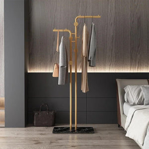 Minimalistic Rod Clothes Coat Hanging Rail Rack-Drying Racks & Hangers