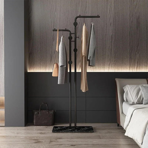 Minimalistic Rod Clothes Coat Hanging Rail Rack-Drying Racks & Hangers