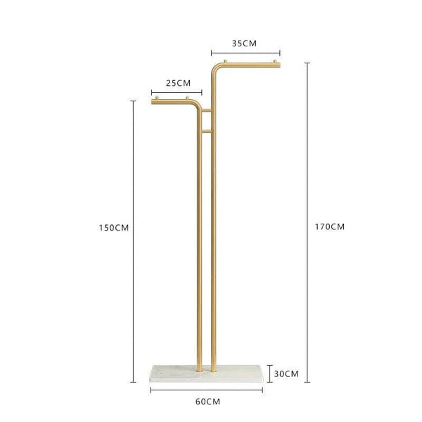 Minimalistic Rod Clothes Coat Hanging Rail Rack-Drying Racks & Hangers