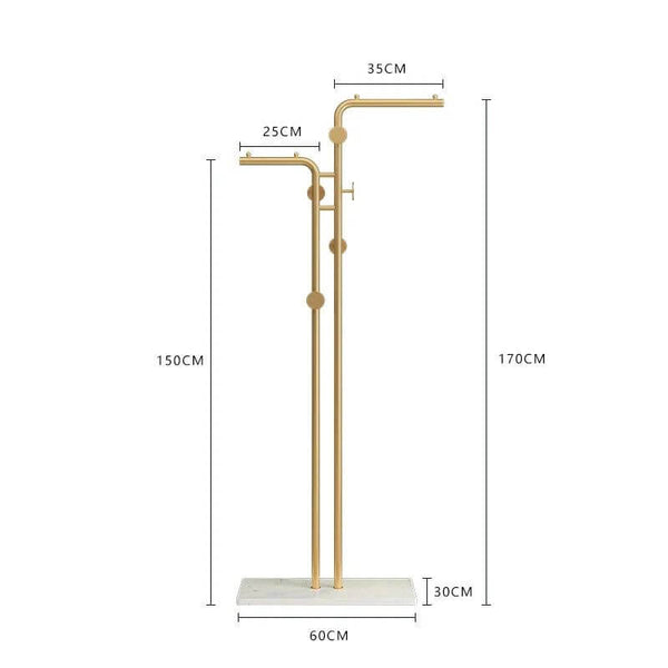 Minimalistic Rod Clothes Coat Hanging Rail Rack-Drying Racks & Hangers