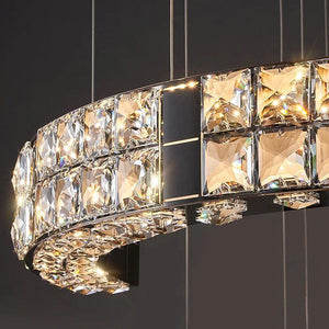 Mirror Black Crystal Staircase Chandelier-Staircase Chandelier