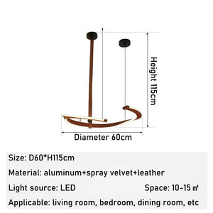 ModaLux Leather Craft LED Chandelier-Ceiling Chandelier