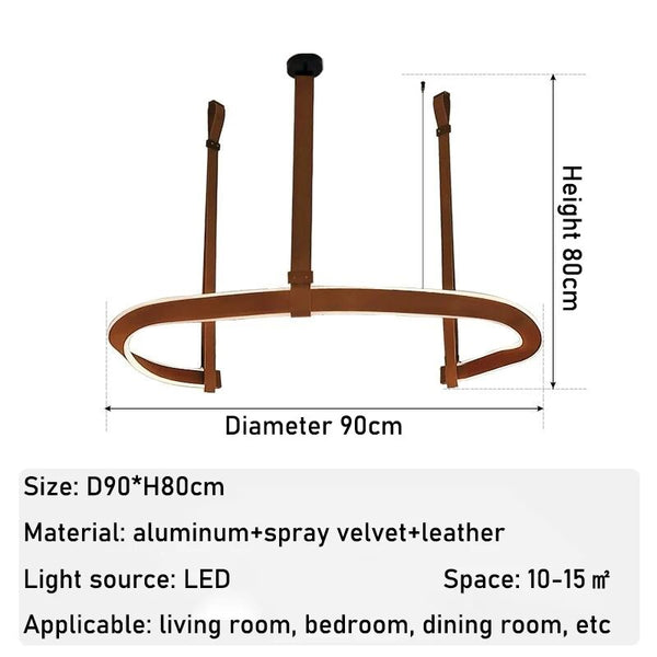 ModaLux Leather Craft LED Chandelier-Ceiling Chandelier