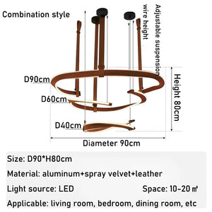 ModaLux Leather Craft LED Chandelier-Ceiling Chandelier