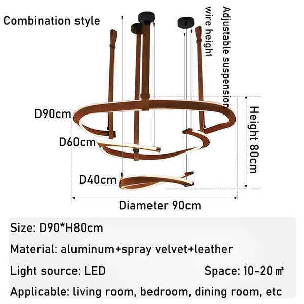 ModaLux Leather Craft LED Chandelier-Ceiling Chandelier