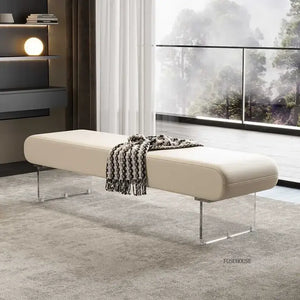 Modern Acrylic Shoe Bench – Sleek and Contemporary Seating-Bench