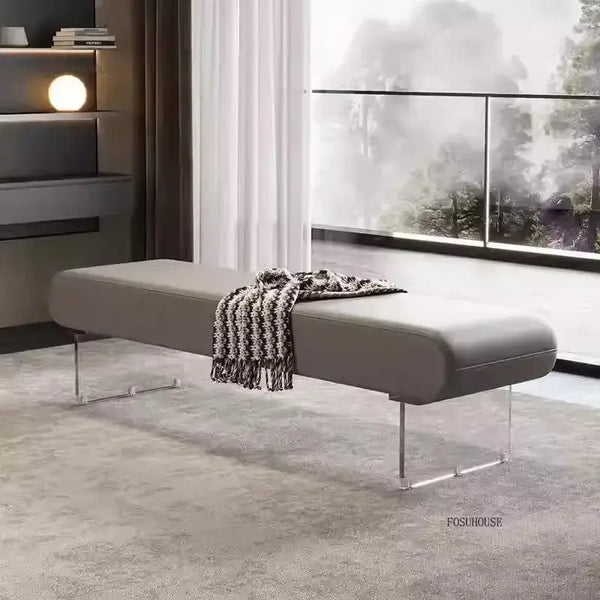 Modern Acrylic Shoe Bench – Sleek and Contemporary Seating-Bench