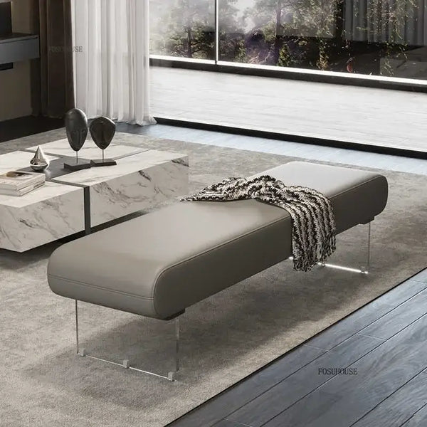 Modern Acrylic Shoe Bench – Sleek and Contemporary Seating-Bench