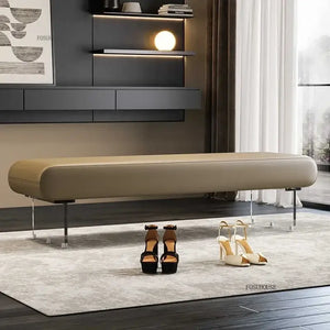 Modern Acrylic Shoe Bench – Sleek and Contemporary Seating-Bench